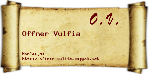 Offner Vulfia névjegykártya